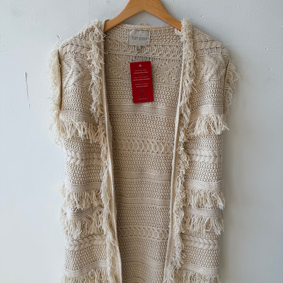 SIZE S | Long Fringe Cardigan