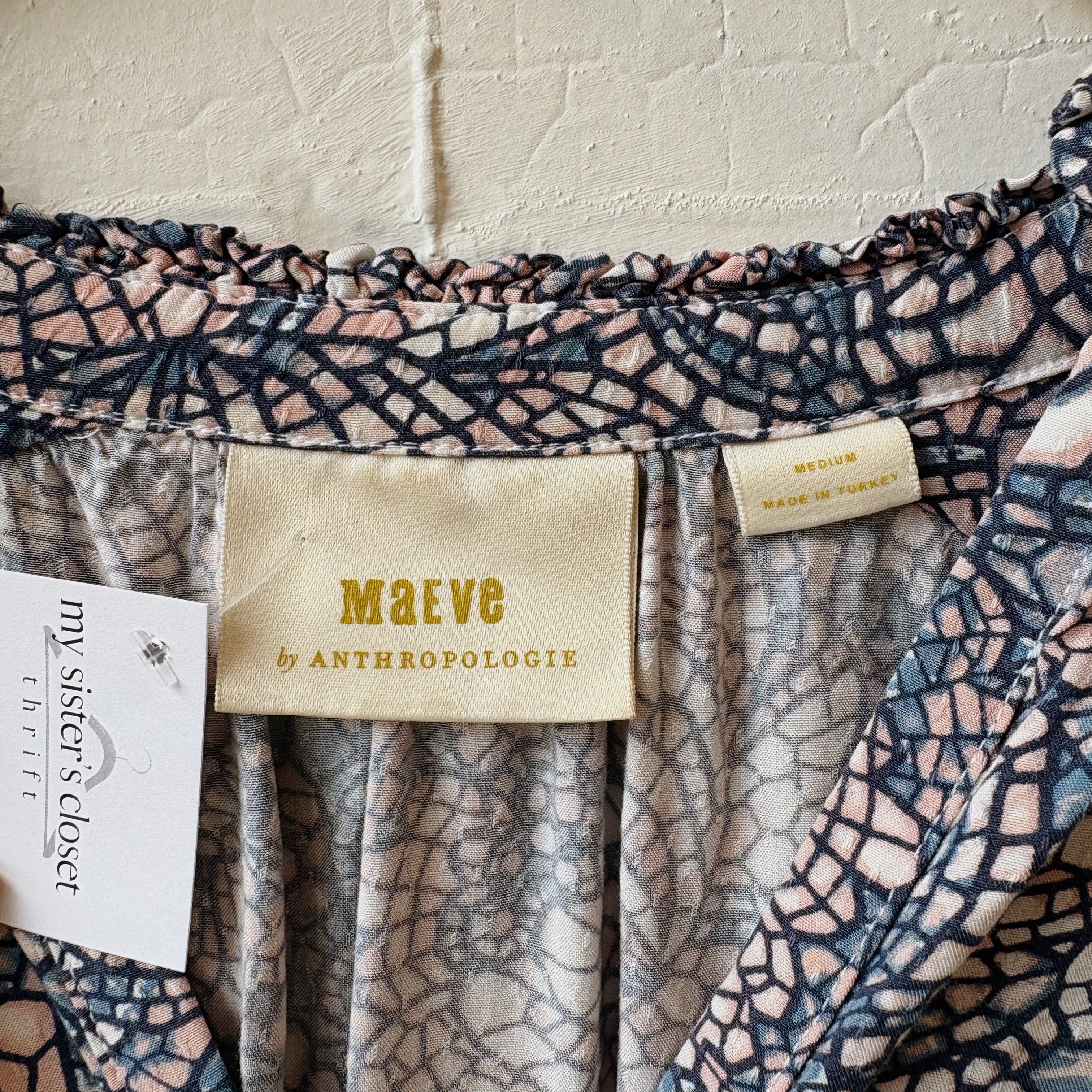 SIZE M | Anthropologie Patterned Top