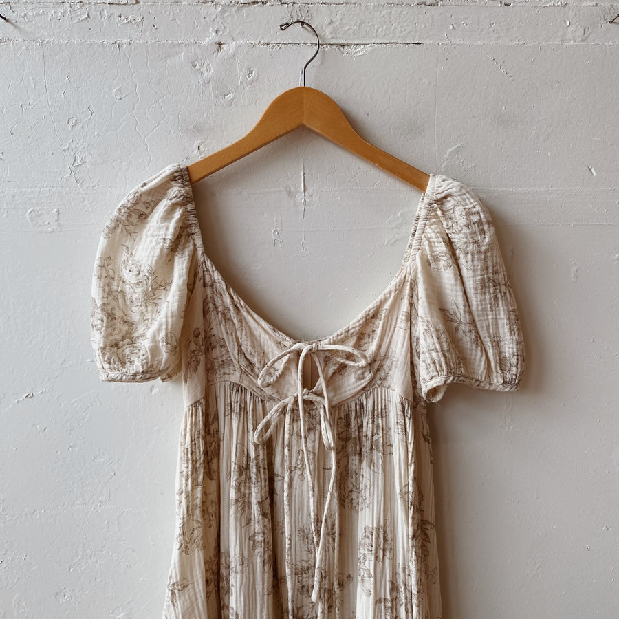 SIZE M | Floral Muslin Dress