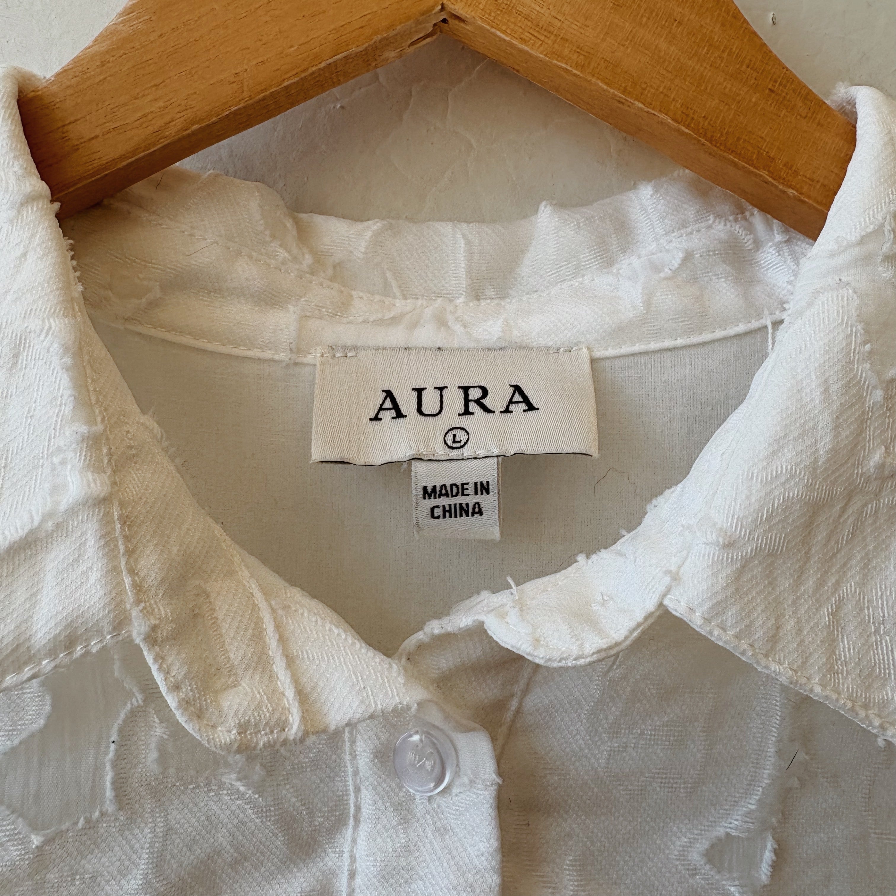 SIZE L | White Detailed Dress
