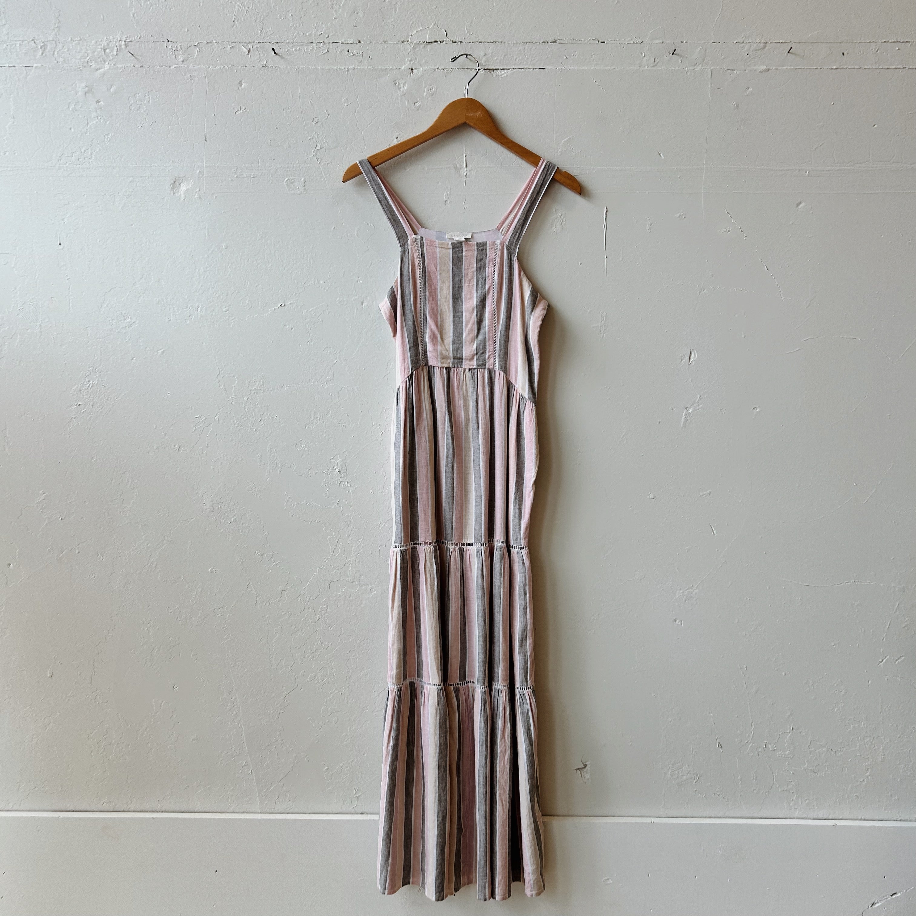 SIZE XXS | Tiered Striped Dress