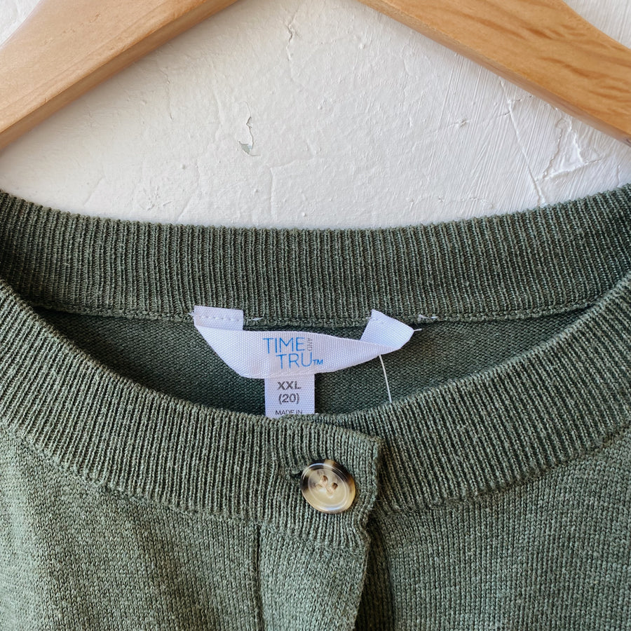 SIZE XXL | Green Cardigan