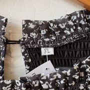 SIZE XL | Black Floral Tiered Dress