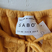 SIZE XS | Yellow Tie Top