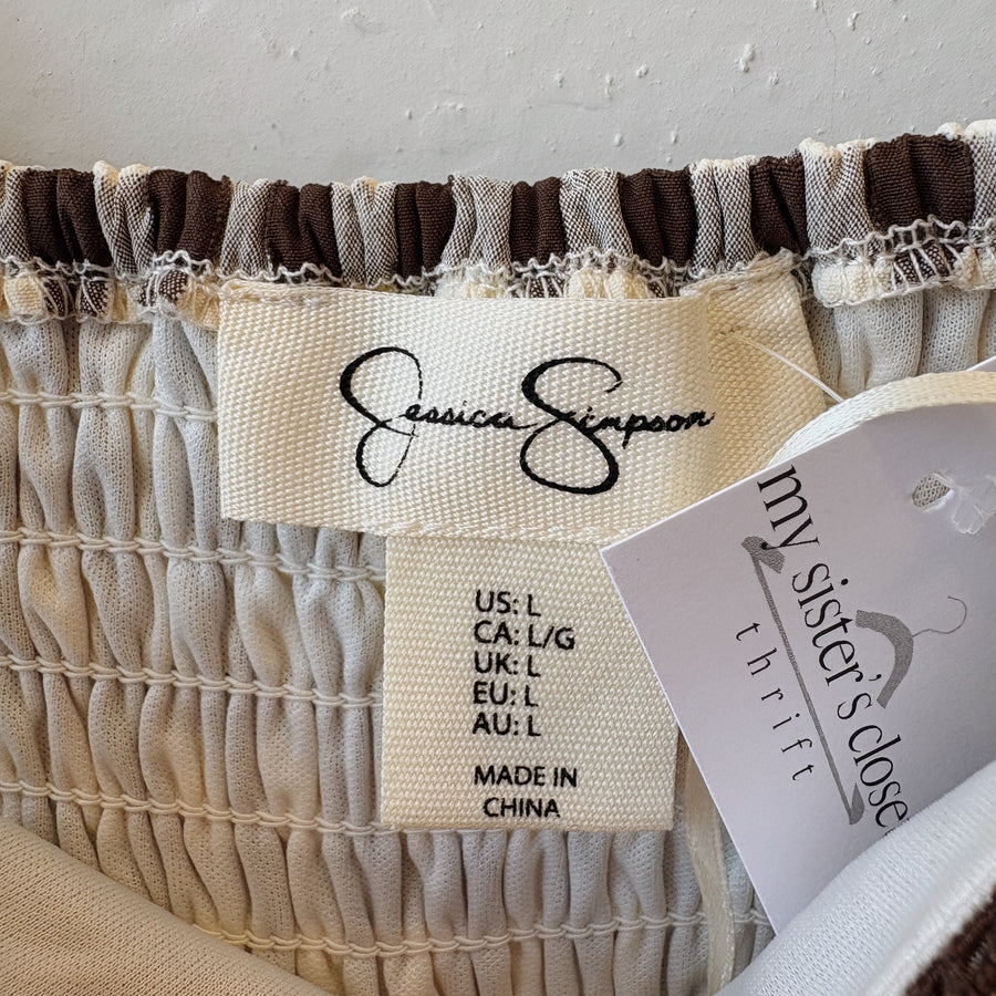 SIZE L | Brown Gingham Dress