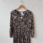 SIZE XS | Black Floral Dress