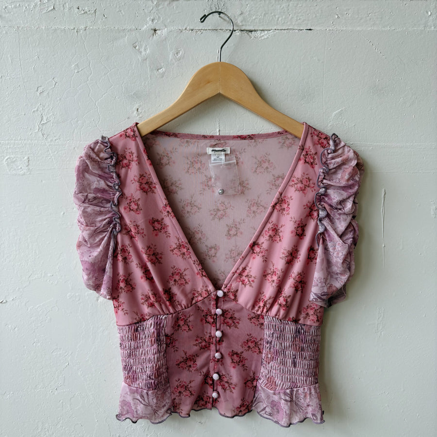 SIZE S | Pink Floral Top