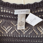 SIZE 2X | Black Knit Cardigan