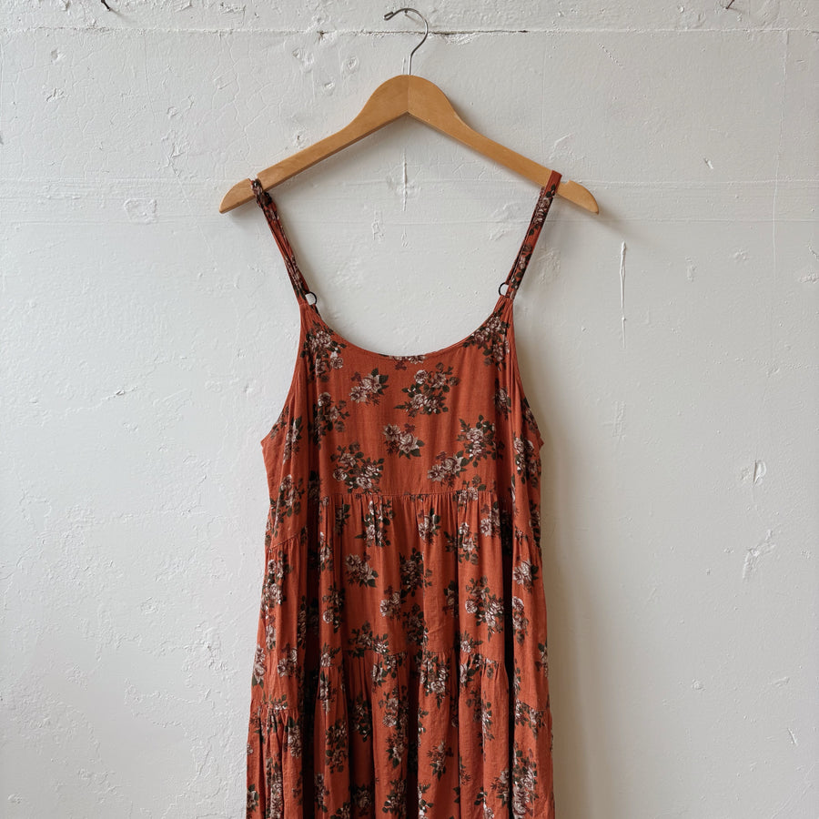 SIZE M | Orange Floral Dress