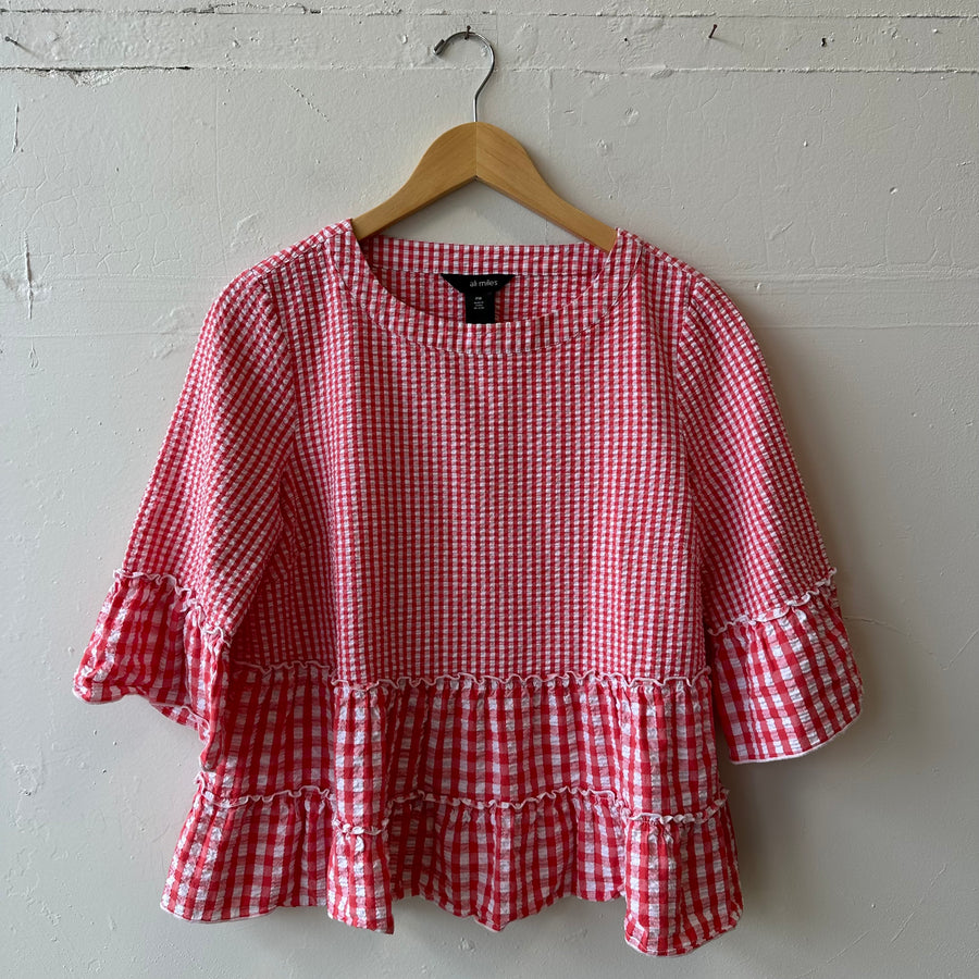 SIZE M | Red Gingham Top