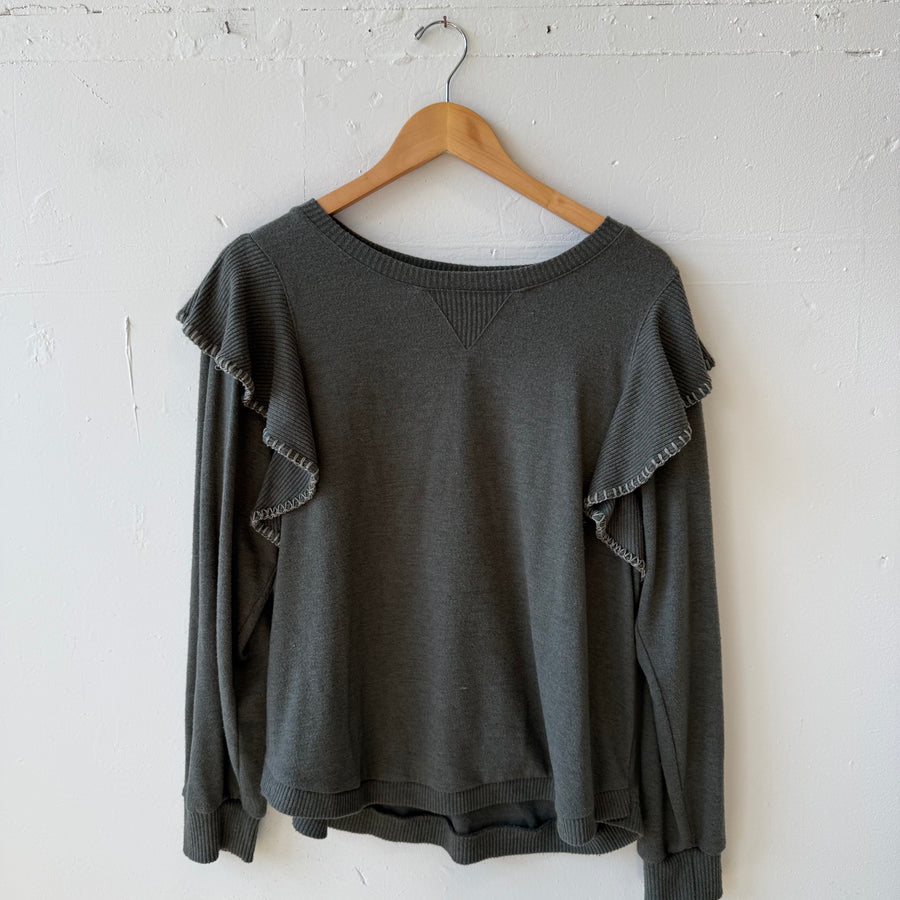 SIZE XL | Green Detailed Top