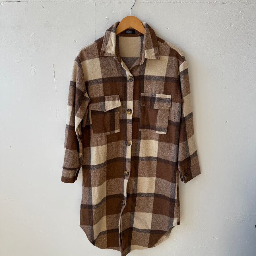 SIZE S | Long Brown Shacket