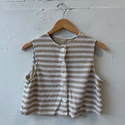 SIZE M | Striped Button Up Vest
