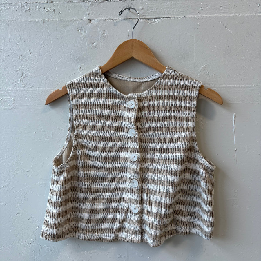 SIZE M | Striped Button Up Vest