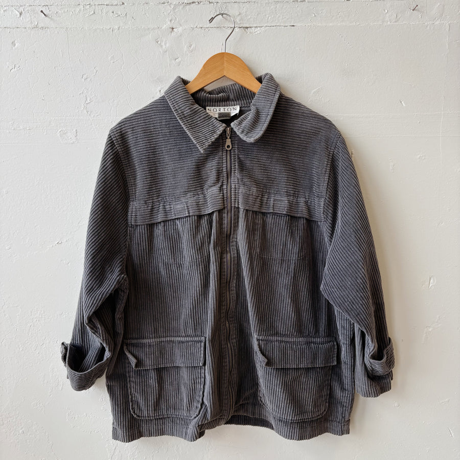 SIZE 16 | Corduroy Zip Up
