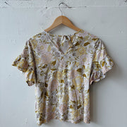 SIZE S | Yellow Floral Top