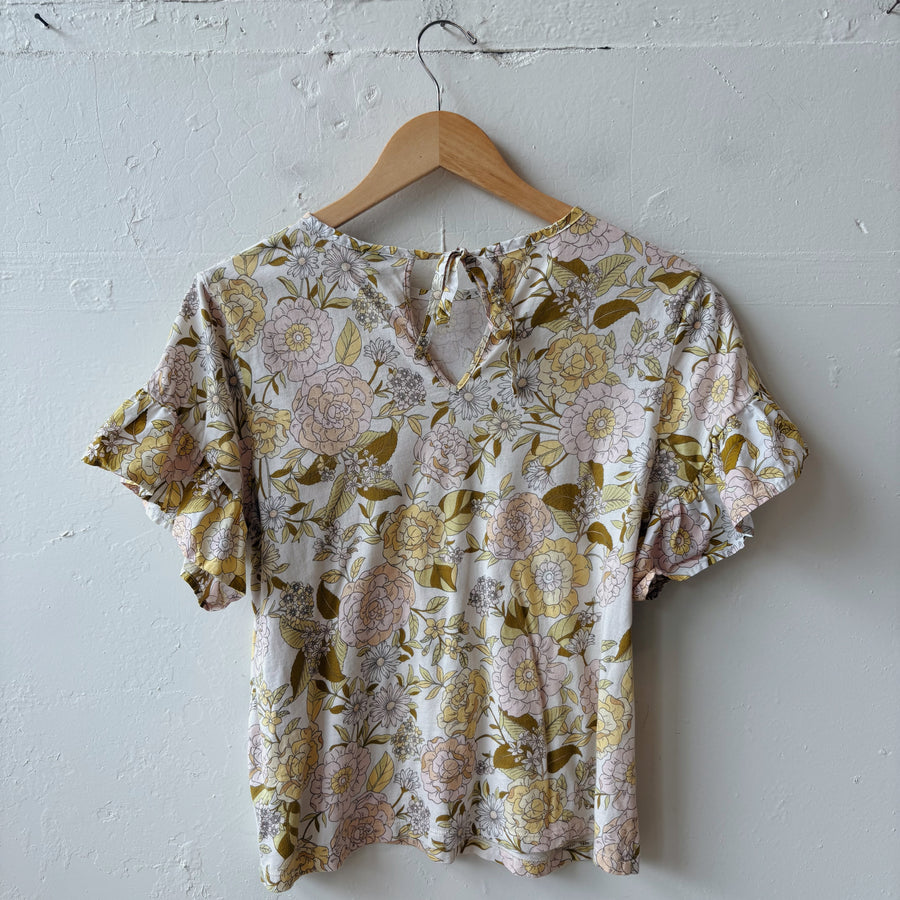 SIZE S | Yellow Floral Top