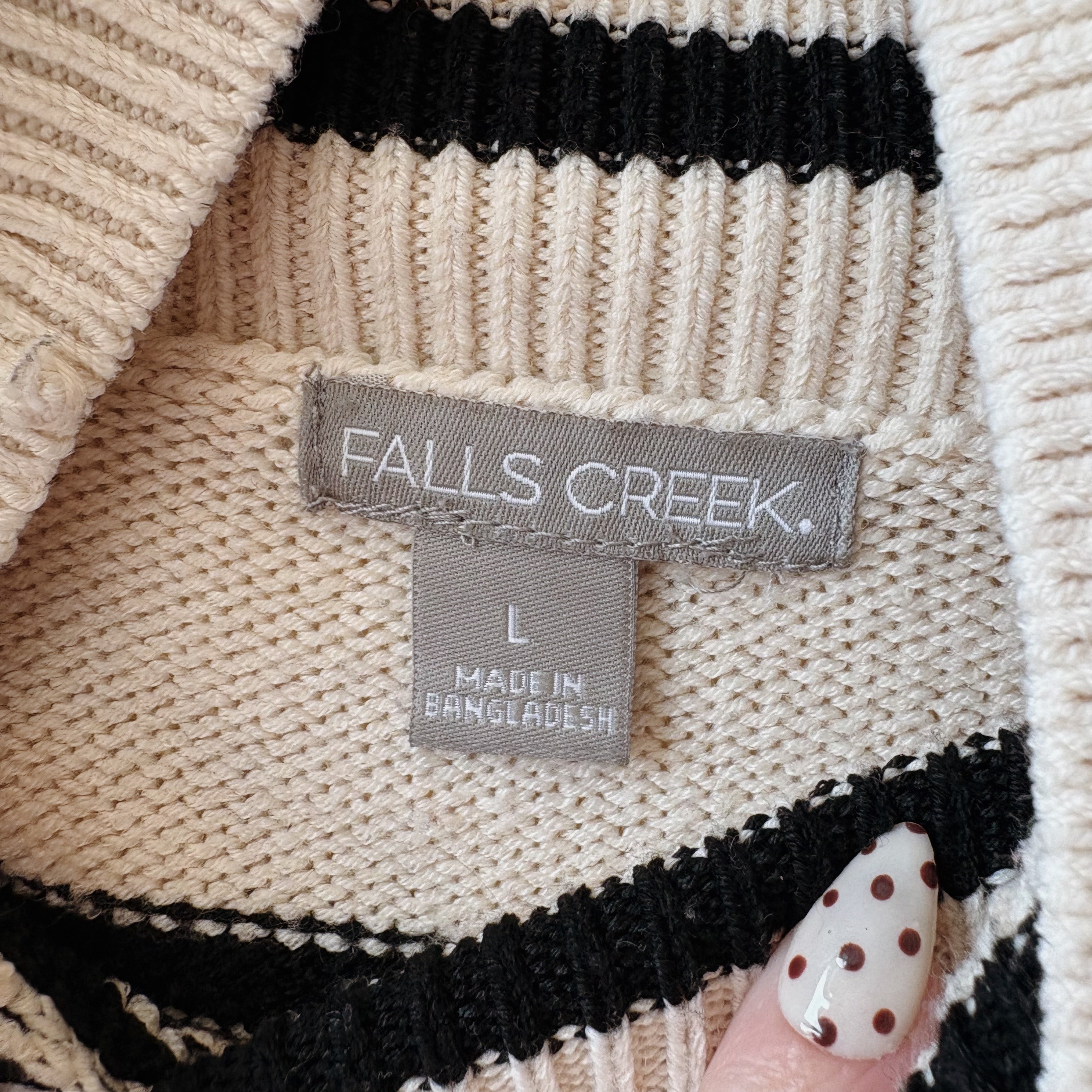 SIZE L | Turtleneck Striped Sweater