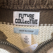 SIZE 3X | Striped Zip Up