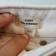 SIZE 25P | Madewell Cream Jeans