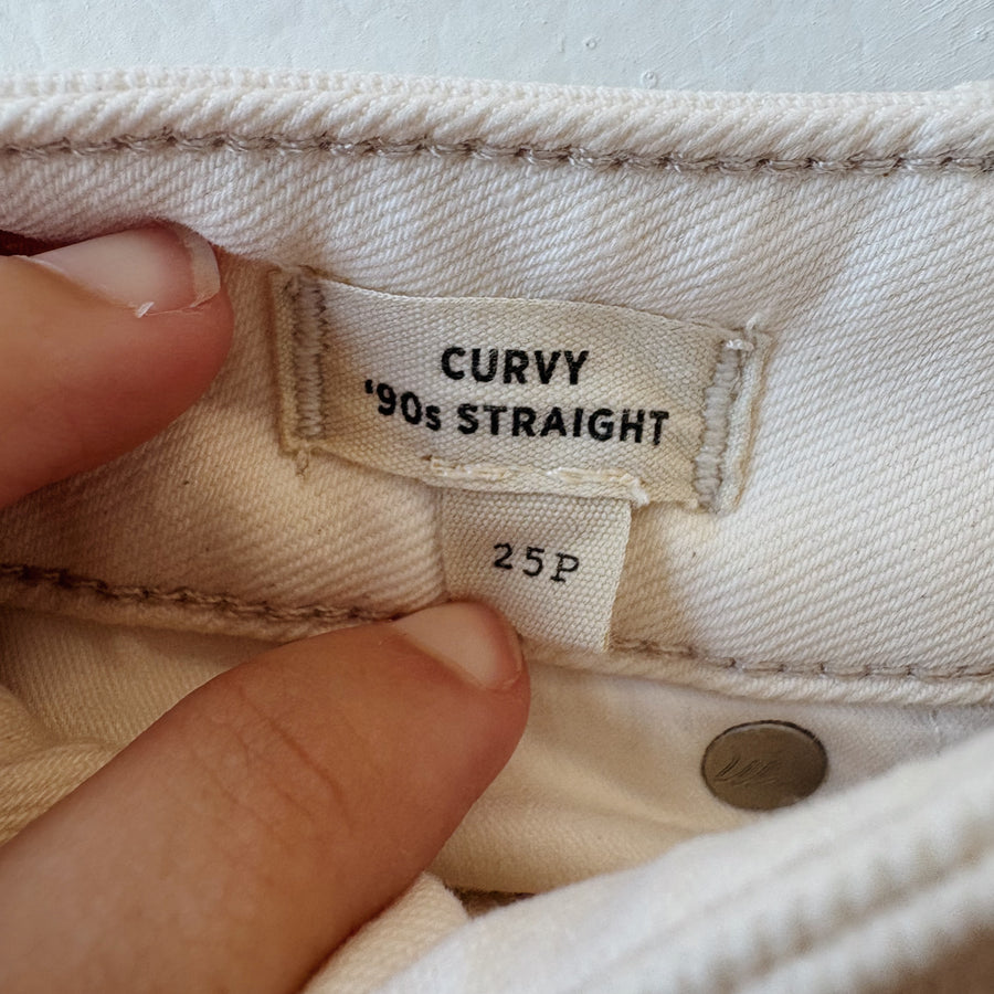 SIZE 25P | Madewell Cream Jeans