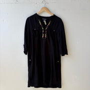 SIZE XL | Black Detailed Dress
