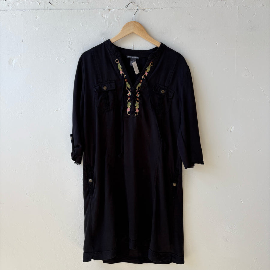 SIZE XL | Black Detailed Dress