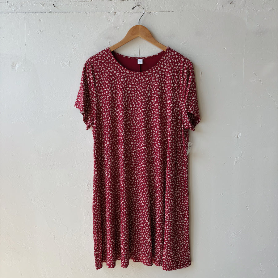 SIZE XXL | Red Floral Dress