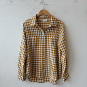 SIZE L | Yellow Gingham Button Up
