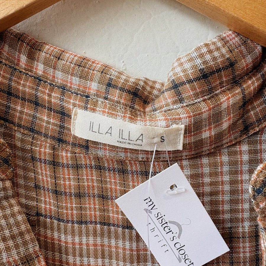 SIZE S | Long Plaid Button Down