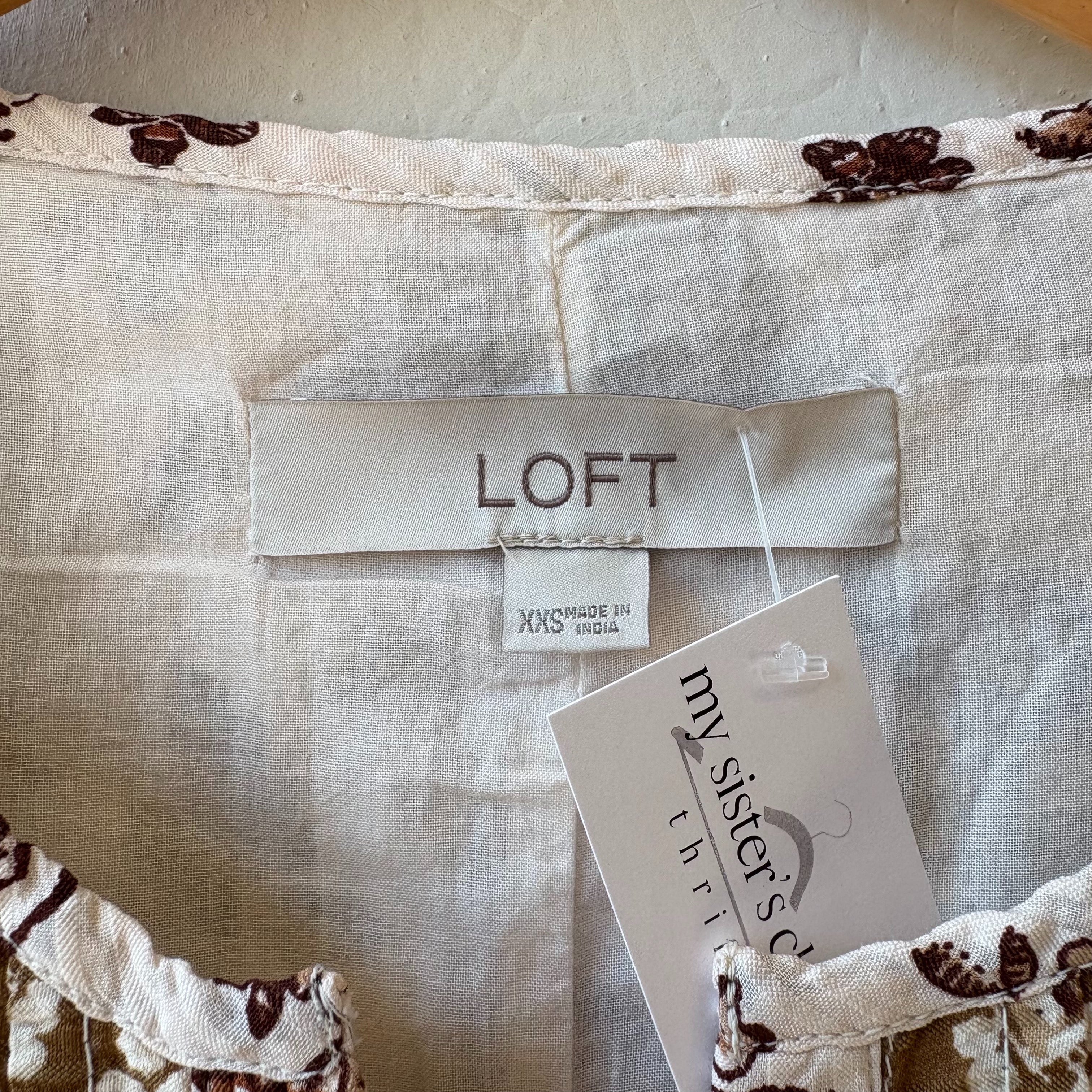 SIZE XXS | Brown Floral Dress