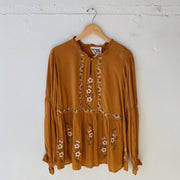 SIZE 2X | Embroidered Blouse