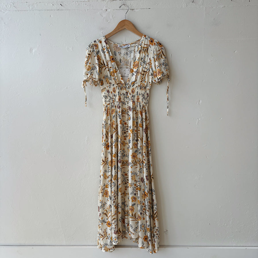 SIZE XS | Yellow Floral Dress