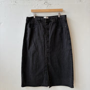 SIZE 14 | Black Denim Skirt