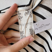SIZE S | Black and White Striped Top