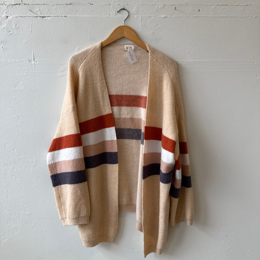 SIZE 3X | Striped Cardigan