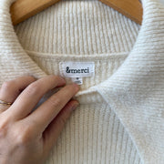 SIZE S | Cream Collared Sweater