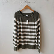 SIZE XXS | Aerie Green Striped Sweater