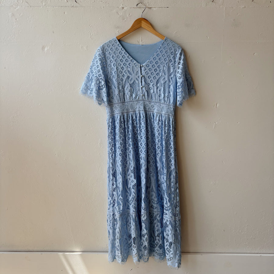 SIZE XL | Blue Lace Dress