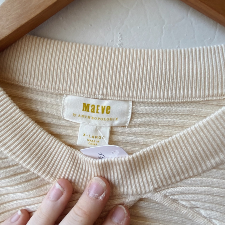 Size XL | Anthropologie Cream Top