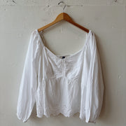 SIZE 3X | White Eyelet Top