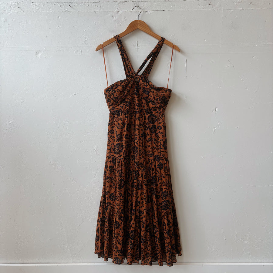 SIZE XS | Brown Floral Dress