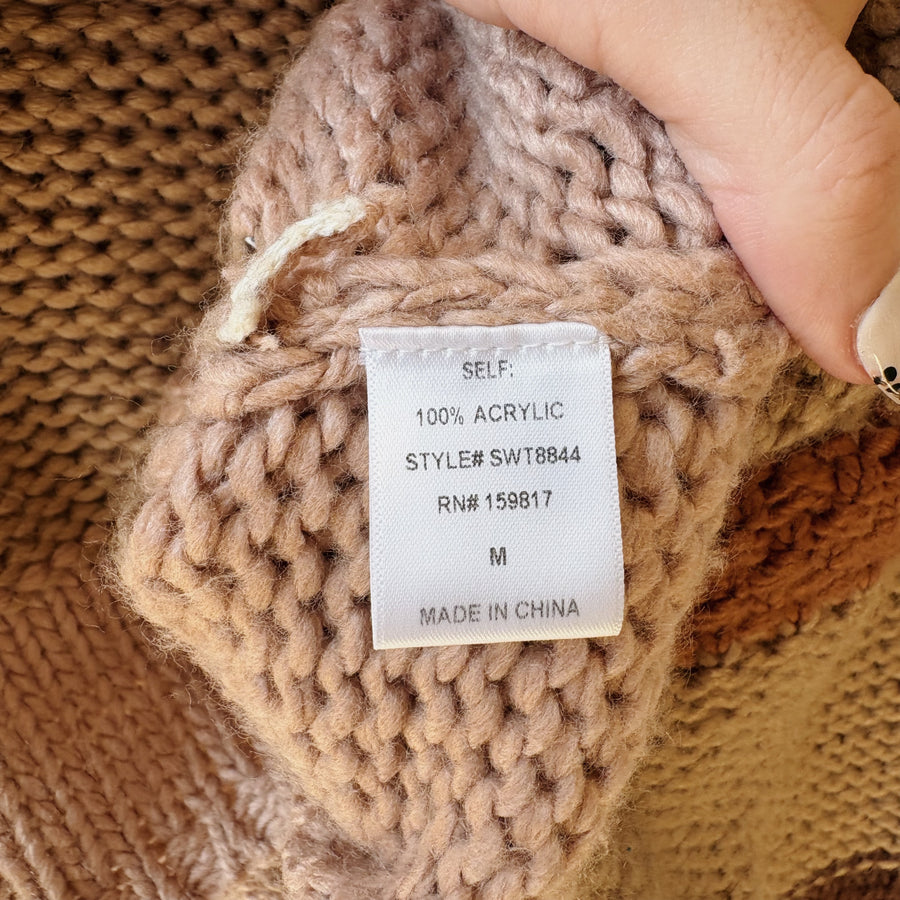 Size M | Brown Striped Sweater