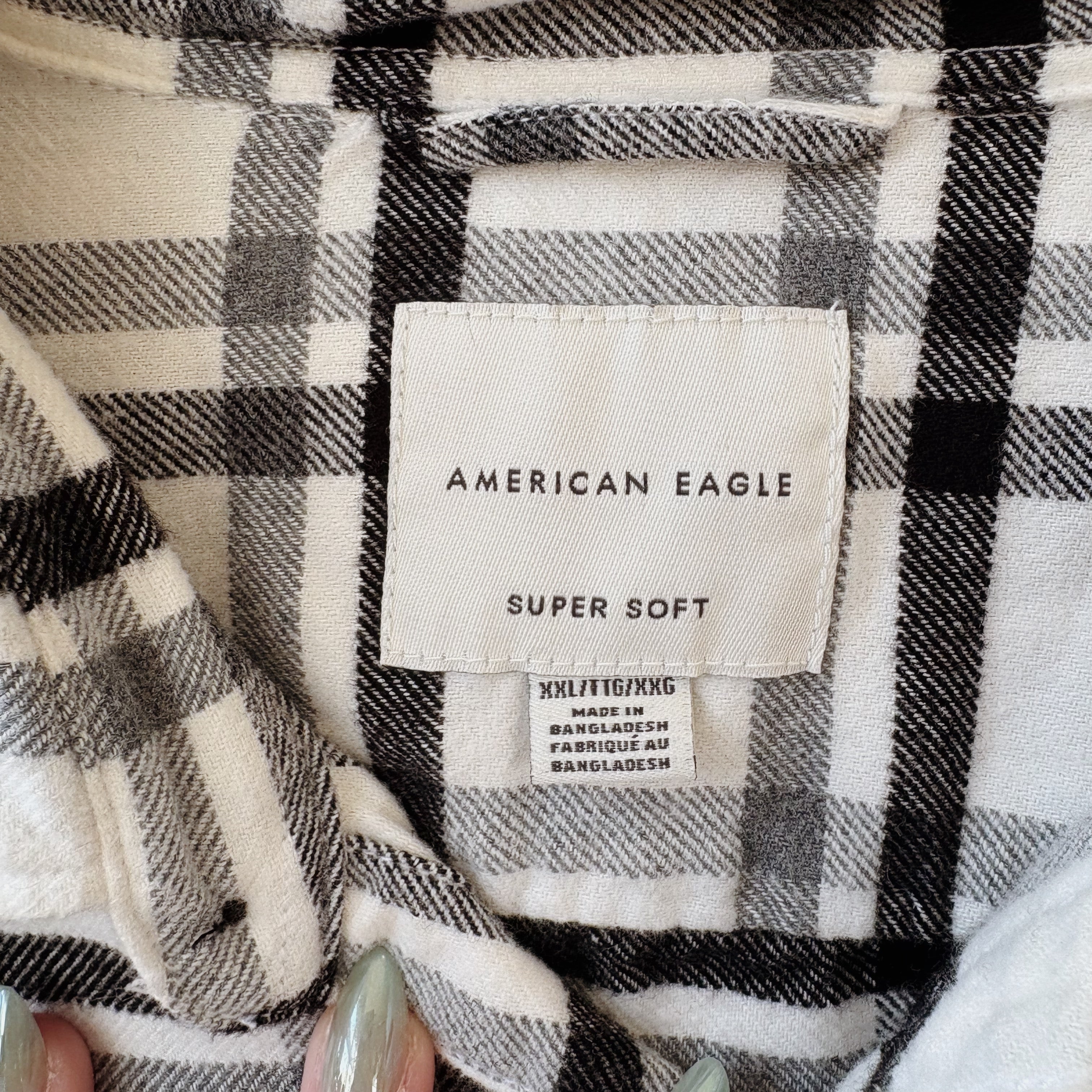SIZE XXL | AE Black Flannel