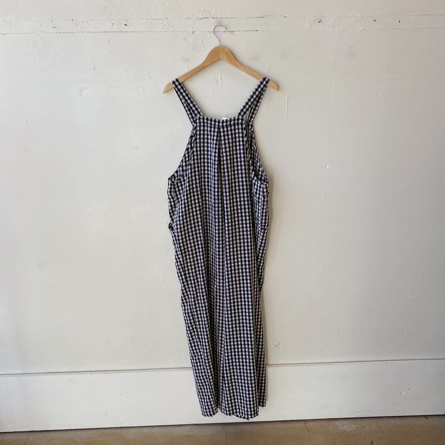 SIZE L | Gingham Overalls