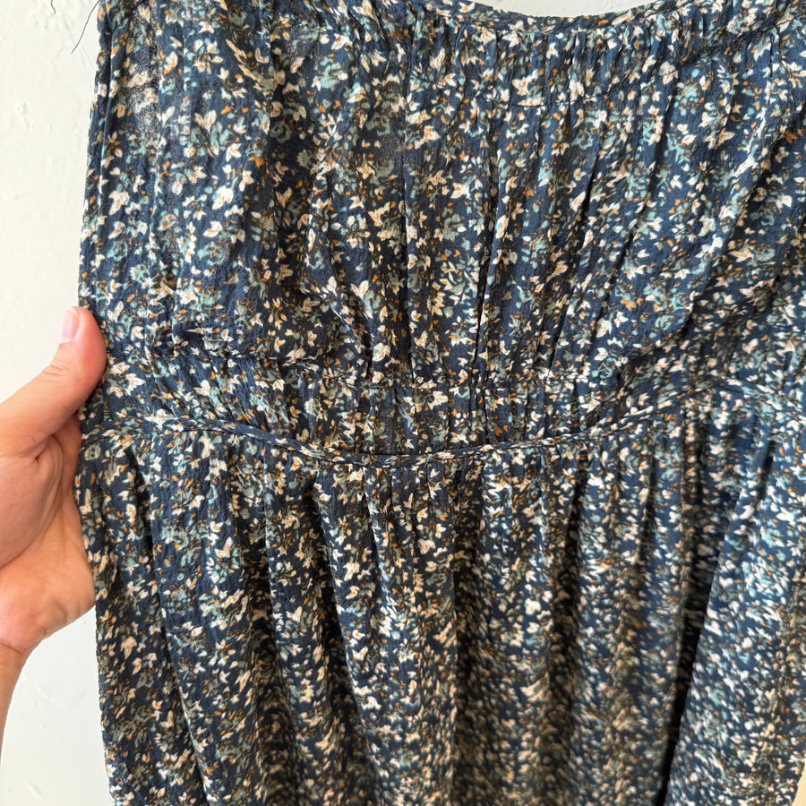 SIZE L | Blue Floral Boutique Dress