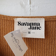 SIZE 1X | Orange Floral Top