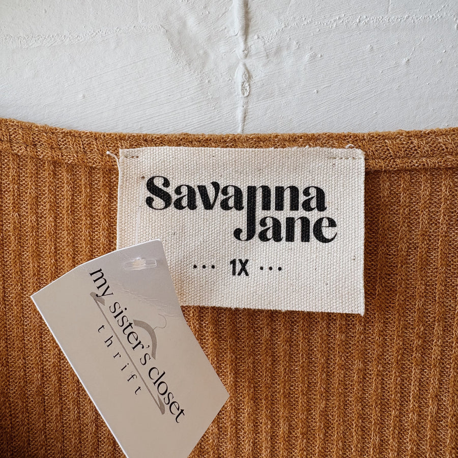 SIZE 1X | Orange Floral Top