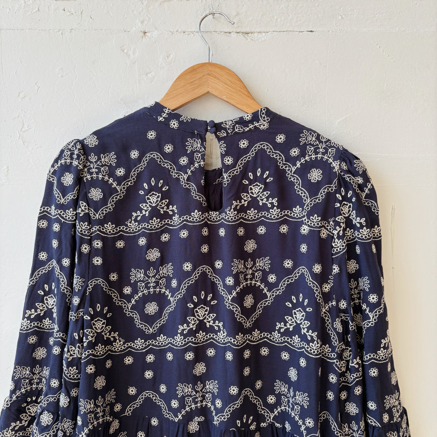 SIZE XL | Navy Stitched Dress