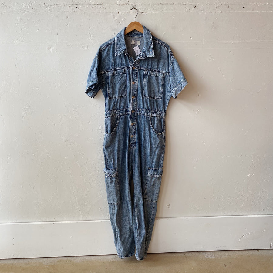 SIZE XL | Free People Denim Romper